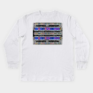 Stained Glass Horizontals Kids Long Sleeve T-Shirt